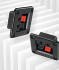Speaker Terminal Block 2 Position PCB Mount Connector Clamp Set 6 Pack For Amplifier Projects, durable plastic housing view