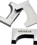 Badass 2 1 4 Inch Shoe Moulding Knives Set Of Three For Wood Planers And Moulders Built From Hardened Powdered Steel, showing three knife blades.