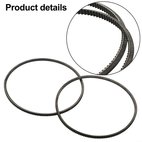 Two Pack Replacement Lathe Belts For WM210V And 5M375 Lathes beefy elastic shock absorbing belts close-up