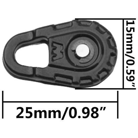 Dope Metal Pulley Winch Snatch Block RC Decoration Accessory For 1 To 10 Scale Crawlers, black 25x15mm metal piece