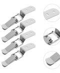 Heavy Duty Four Pack Stainless Steel Spring Loaded Toggle Catches With Flat Mouth Design For Secure Toolbox Latches And Cabinet Locks That Hold Tight All Day Long, showcasing durable structure.