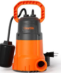 Beefy Submersible Sump Pump With Tethered Float Switch One Quarter Horsepower Utility Water Pump Copper Motor Electric Drain