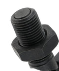 Close-up of Heavy Duty Quick Release Plunger With Indexing Lock Nut, steel snap pin with zinc finish, used for vending machines.