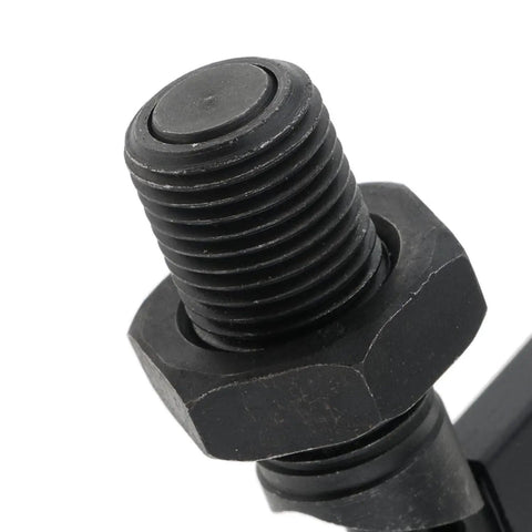 Close-up of Heavy Duty Quick Release Plunger With Indexing Lock Nut, steel snap pin with zinc finish, used for vending machines.