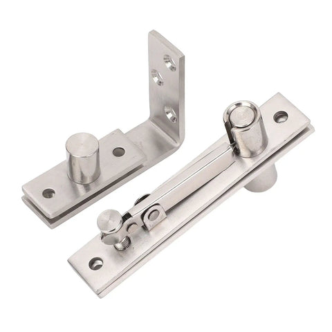 Heavy Duty Concealed Door Pivot Hinge, Stainless Steel, 180 Degree Rotation, 300 Lb Load, Adjustable Extension For Wood Doors