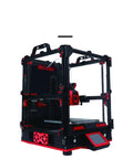 Top Shelf 180Mm Corexy 3D Printer Kit With Quick Swap Toolhead and Fully Packaged Printed Panels, compact black and red design.