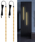 HAMRVL LED Recessed Lighting Wall Panel Lights Strip, 2pcs 3.28ft/1M Warm White 3000K COB LED Strip Lights on wall.
