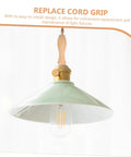 Wooden Chandelier Cord Grip For Ceiling Lights Simple Install Pendant Light Mounting Clip shown on light fixture