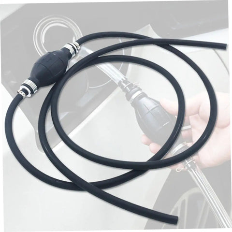 High Flow Gas Siphon Hose No Spill For Quick Liquid Transfer Hand Pump Siphon Durable NBR Rubber Aluminum Construction Easy Install For Cars And Equipment Portable Heavy Duty Siphon Tool For Quick Gas And Fuel Transfer, 12mm hose