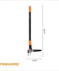 Stand Up 3 Claw Weed Puller with 39 Inch Ergonomic Handle and Easy Eject Mechanism, shown with dimensions