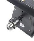 Close-up of drill attachment on 110V Portable Table Saw Gem Jewelry Rock Polishing And Grinding Machine Lapidary Polisher Buffer Jade Cutting Carving Mini DIY Grinder Tool For Cutting Grinding Polishing Dope Pro Grade