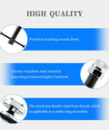 Close-up views of Heavy Duty Brake Caliper Tool For Cars And Trucks Piston Rewind Kit, highlighting precision threads and steel material.