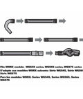 Assembly diagram of Universal Gutter Cleaning Kit For Leaf Blowers With 11 Ft Reach No Ladder Needed Tool Free Setup