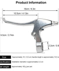 Aluminum Mountain Bike Brake Lever For MTB Universal Fit On 2.2 Cm Handlebars Silver High Strength AL6061 Alloy Dimensions