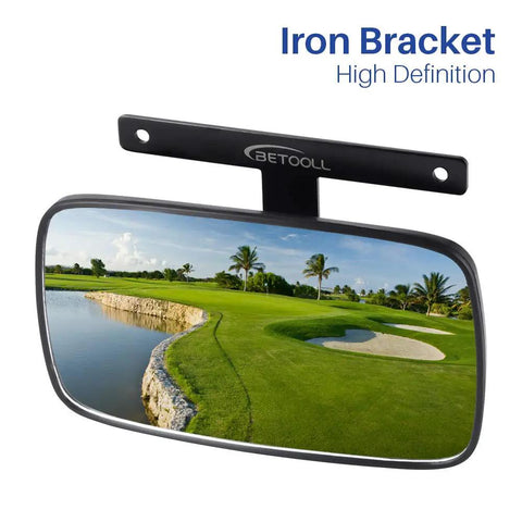 Extra Wide Panoramic Golf Cart Rear View Mirror Delivering Sweet Clarity And Smooth Visibility For Ezgo Club Car Yamaha with iron bracket.