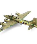 B 17 Flying Fortress 3D Metal Model Kit For Teens And Hobbyists No Glue Needed Easy Clip Panels Tweezers Recommended, aerial view