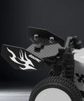 Close-up of RC Rear Wing Carbon Fiber And Plastic Kit for Losi Micro B 1 24 RC buggy showing black dual-material design.