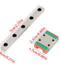 Two Piece LML7B Miniature Linear Rail Guide Set With 7mm Width Slide Block, CNC Machines, 3D Printers, Precision Motion Systems