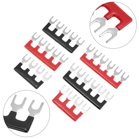 Pro Grade Dual Row Screw Terminal Block Kit With 6 Sets 4/5/6 Position Options And Jumpers, 600V 15A Blocks And 400V 15A Jumpers