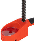 Detail of the fixed handle on the Heavy Duty Drill Press Stand with telescopic spring for precise control.