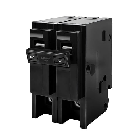 100 Amp 2 Pole Plug-In Circuit Breaker For 120/240V Systems, Thermal Magnetic Protection, Replacement For 2100 Series