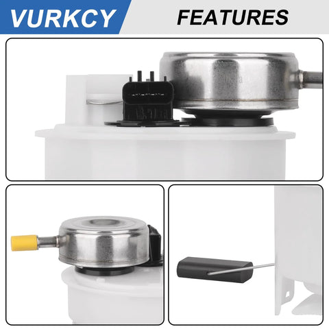 Features of Electric Fuel Pump Module Assembly With Sending Unit For Dodge Ram 1500 1998 2001 2500 1998 2002 3500 1998 2002 5.2L 5.9L 8.0L Engines With 26 Or 34 Gallon Tank Replace E7138M