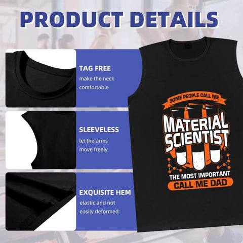 Solid Men's Lightweight Cotton Tank Top, Cloud Soft Breathable Sleeveless Muscle Tee, Go-To Summer Undershirt For The Daily Grind And Weekend Adventure Rides