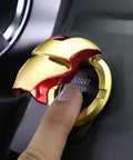 Engine Start Button Cover For Cars Dope ABS Push Button Ignition Switch Decor Iron Man Mark Two Color Start Ring In Golden Red Auto Interior Accessory Rotates 150 Degrees Fits Most Vehicles on car start button