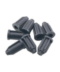 Eight Pack Universal Plastic Chair Caster Rods And Roller Plugs Black Round Sleeve Inserts For One Inch Wheels with 7/16 Inch Inner Bar