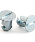 Heavy Duty Quarter Turn Fastener Buttons 3/8 Inch Slotted Flush Head 1/2 Inch Body Zinc Plated Steel Quick Release panel fasteners.