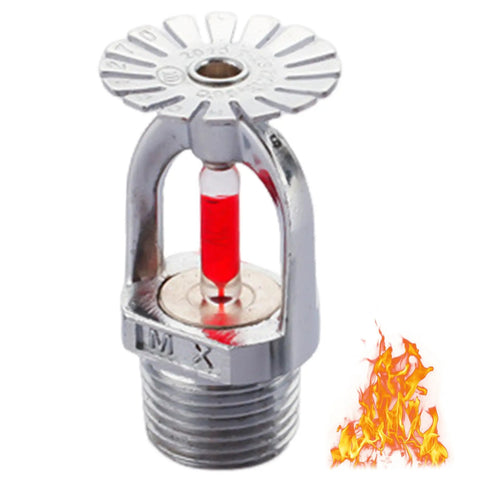 Heavy Duty Quick Response Pendent Fire Sprinkler Head Built Like A Tank With Half Inch Thread Solid Copper Construction for residential use.