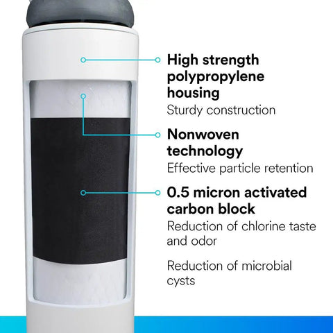 Under Sink Water Filter Replacement For Easy Complete System C Complete, No Hassle NSF Certified Reduces Chlorine Taste And Odor, Sediment, Asbestos, Cyst, Lead, Mercury, And Select VOCs, 750 Gallons