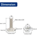 Dimensions of M6 T Slot Nuts And Bolts Set For 3030 Aluminum Extrusion, Drop-In Hammer Head T-Bolts With Hex Flange Nuts, 20mm Screw