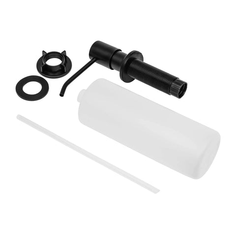 Built In Kitchen Sink Soap Dispenser Black Matte With Stainless Steel Pump Durable 304 Stainless Steel Body Keeps Rust Away No Mess