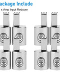 Package include 8 x Heavy Duty 1/0 Gauge To 4 Gauge Power Wire Reducer For Car Audio Amps, 6061 Aluminum
