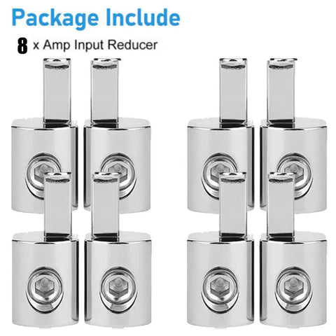 Package include 8 x Heavy Duty 1/0 Gauge To 4 Gauge Power Wire Reducer For Car Audio Amps, 6061 Aluminum