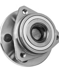 Front Wheel Hub And Bearing Assembly Left Or Right For Jeep Grand Cherokee Comanche Wagoneer Wrangler TJ YJ 5 Lug ISO TS 16949 Certified Maintenance Free Easy Install OE Style Replacement To Fit SUV And Truck Models, showing close-up view, metal part with bolt holes.