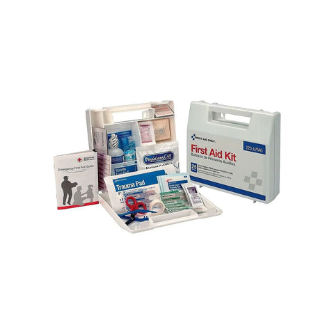 OSHA Compliant First Aid Kit For Business Worksite Home And Vehicle All Purpose 25 Person Emergency Kit With 106 Pieces Bandages Ointments Eye Wash Gloves Scissors Tweezers And More