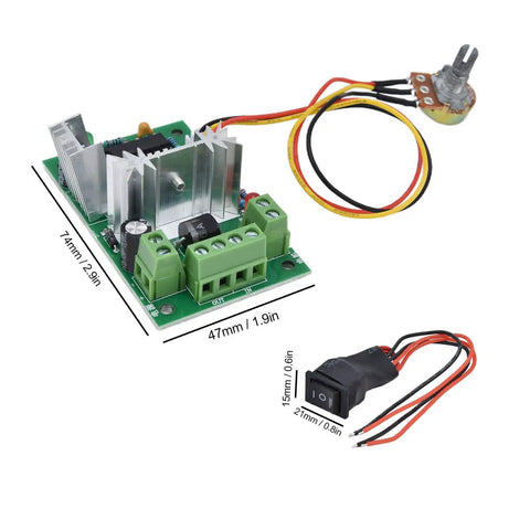 12V DC Worm Gear Motor With CW CCW Rotation, Workhorse Build, Heavy Duty Zinc Alloy Shell, Stainless Steel Shaft, High Temperature And Abrasion Resistant Gearbox Drive For DIY Projects, Robotics, Small Machinery, And Gearbox Applications with controller and switch