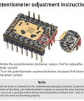 Potentiometer adjustment instructions for Six Pack TMC2209 V11 Stepper Motor Drivers With Heatsinks Ultra Silent StealthChop2