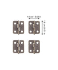 Antique Copper Mini Hinges Set For Wooden Jewelry Boxes And Small Chests With 200 Screws, 50 Piece DIY Cabinet