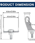 Dimensions of 2 Pack Adjustable Motorcycle Spotlight Mounting Brackets For Off Road Bikes And Scooters, Heavy Duty Alloy