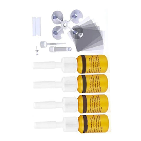 Windshield Chip And Crack Repair Kit For Scratches Quick Fix With Suction Cup Curing No Brainer Five Minute Repair To Restore Clarity And Prevent Chip Spread