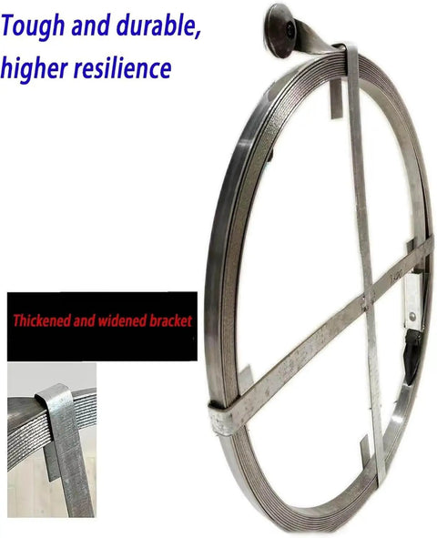 Badass Heavy Duty Steel Cable Drain Auger 20 Meter Long 5cm Wide Flat Bar Snake with thickened bracket for stubborn clogs