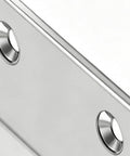 Close-up view of Ultra Slim Magnetic Door Catch With Invisible 1.5x0.6 Inch Strip, stainless steel finish, showing hardware design.
