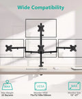 Kick Up Your Desk Game With This Stacked Quad Monitor Mount For 13 To 27 Inch Led Lcd Screens Holding 22 Pounds Per Arm And Keeping Things Clean A Real Space Saving Flex Right Now, featuring four adjustable monitor arms.