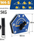 Premium Quality Hella Secure Magnetic Welding Positioner Clamp With Quick Toggle Switch For Rock Solid Heavy Metal Alignments And Reliable Workshop Fabrication Projects, hexagon clamp with measurements and toggle switch.