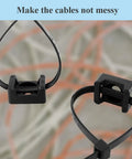 Six Inch Nylon Cable Ties With Saddle Mounts Base Kit And Screws for baseboard wall or desk organization 100 zip ties.