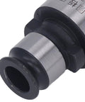 Sturdy Round Die Collet Chuck For Tapping Milling Works Securely Holds M3 M6 Dies With Hex Wrench Blackened Carbon Steel Tool close-up.