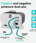 High Capacity Lab Vacuum Filtration Pump delivering 20 Liters Per Minute flow rate with dual-use for positive and negative pressure.